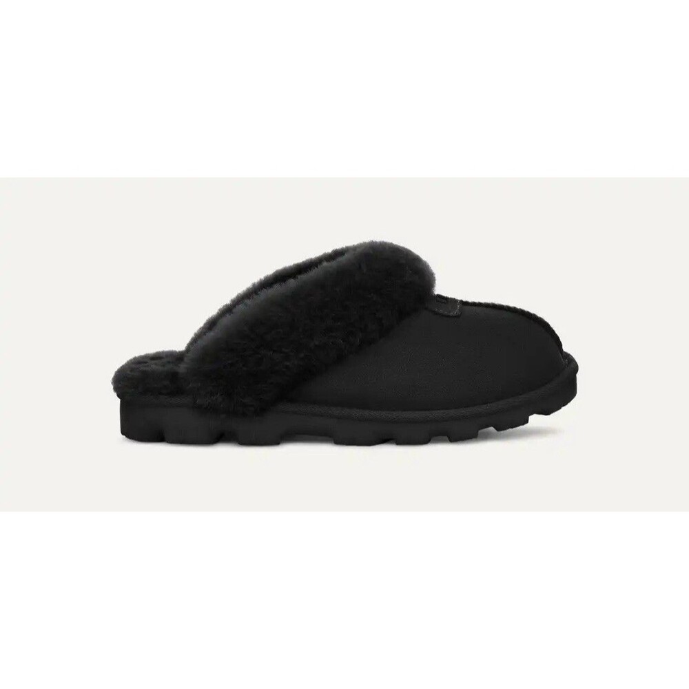 UGG Coquette Women’s Black Suede Slip-On Lined Slippers US 9 MPN 5125